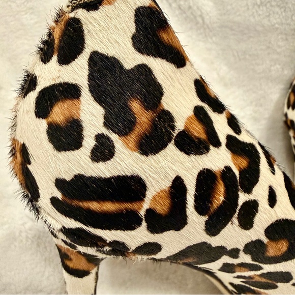 Sam Edelman Hazel Pointed Toe Calf Hair Leopard Print Pumps - Picture 11 of 15